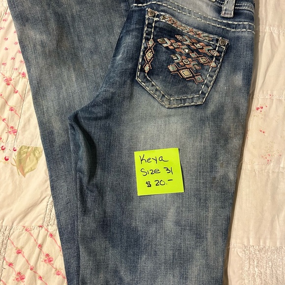 Cello Women's Blue Boot Cut Jeans with Pocket Embroidery - Picture 5 of 9